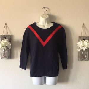 J. Crew Sweater | Dark Blue with Red accent